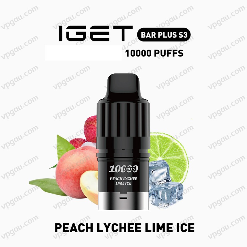 Peach Lychee Lime lce IGET BAR PLUS S3 POD Peach Lychee Lime Ice
